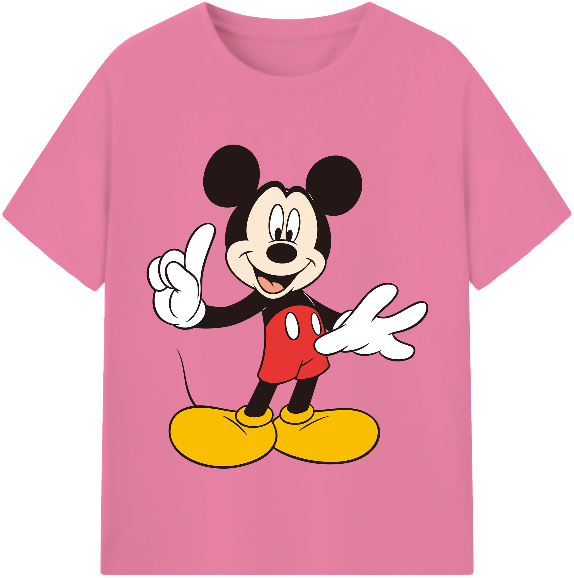（画像用） ミッキーマウス Mickey Mouse 綿100％半袖Tシャツ（フロントプリント）